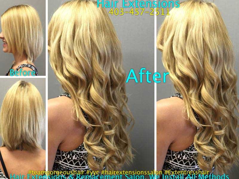 Before & After Hair Extensions Calgary • Hair Loss • Beauty Supplies
